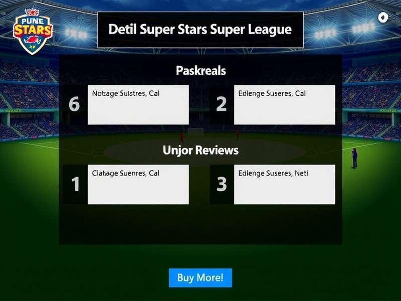 Super League Tournament Interface Pune Super Stars Super League Mode
